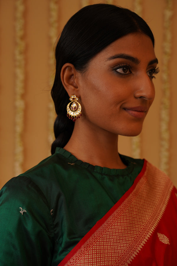 Ruby Kundan Chandbali